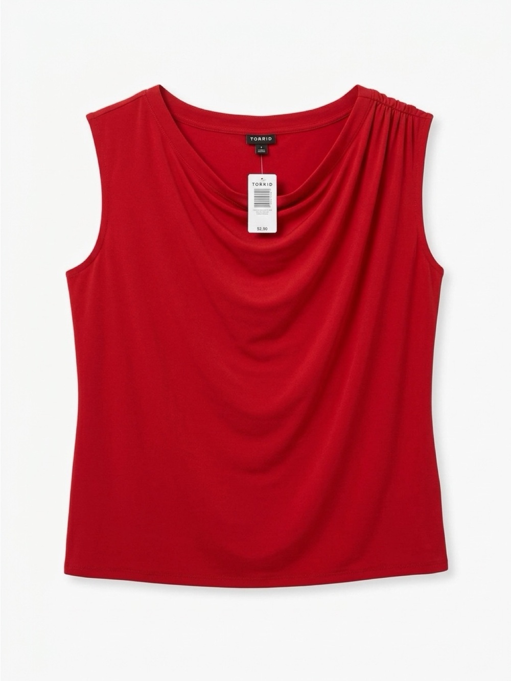 torrid Red Sleeveless Draped Neck Camisole